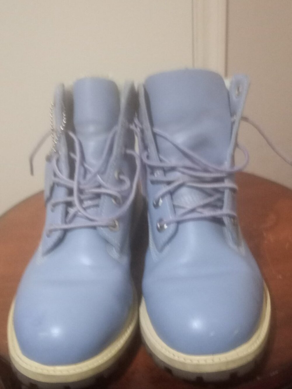 Timberland Blue Waterproof Leather Boots Men's Sz. 6 / Women's 7.5 - Picture 7 of 13